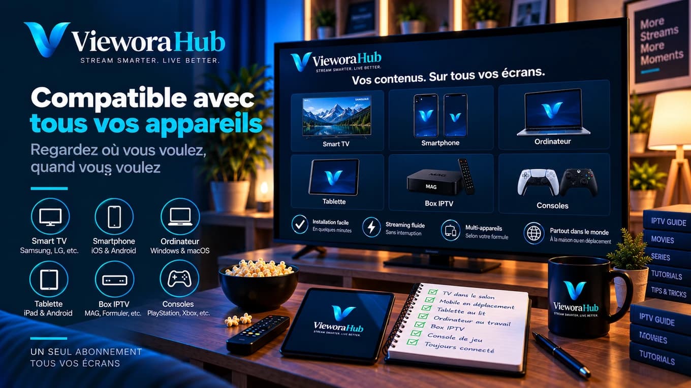 Les types d’appareils sur lesquels un accès IPTV peut être configuré
