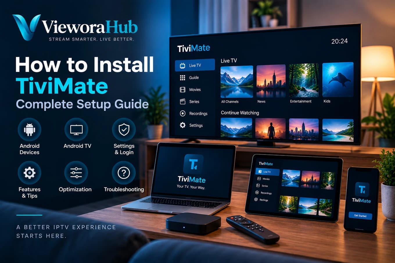 TiviMate presented as a player that runs on Android devices