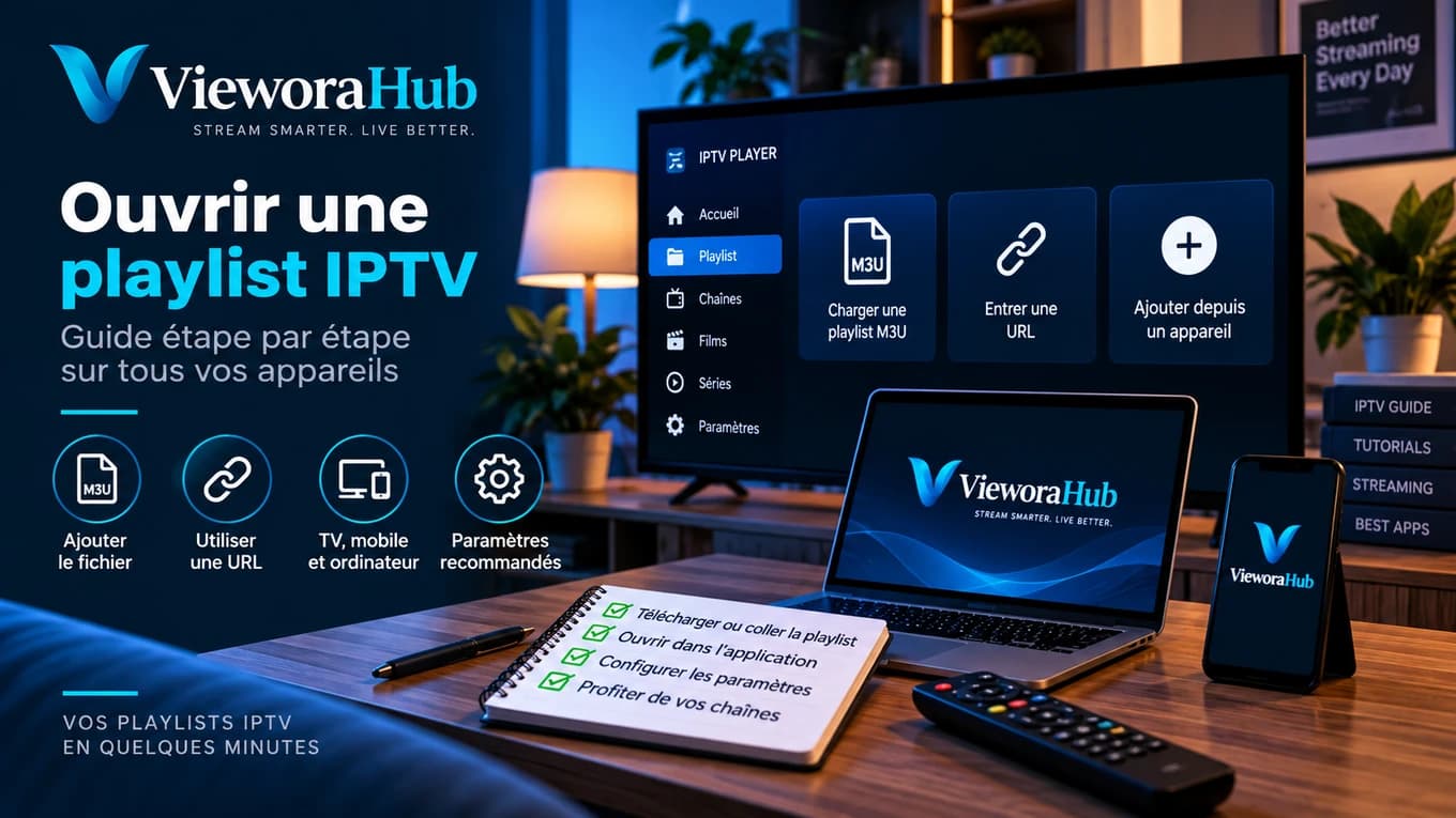 Chargement d’une playlist depuis le menu d’un lecteur IPTV